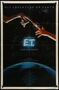 5b287 E.T. THE EXTRA TERRESTRIAL NSS style 1sh '82 Steven Spielberg classic, John Alvin art!