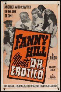 5b321 FANNY HILL MEETS DR EROTICO 1sh '67 Barry Mahon, another chapter in her life of sin!