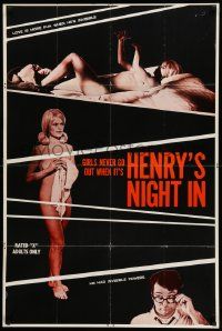 5b410 HENRY'S NIGHT IN 1sh '69 love is more fun when he's invisible, wacky sci-fi sex!