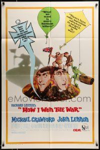 5b430 HOW I WON THE WAR 1sh '68 great wacky art of John Lennon & Michael Crawford on helmet!