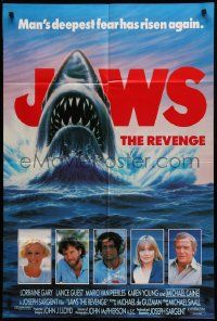 5b466 JAWS: THE REVENGE int'l 1sh '87 classic art of the great white shark, man's deepest fear!