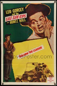 5b512 LEO GORCEY & THE EAST SIDE KIDS 1sh '50s cool image of the star and Huntz Hall!