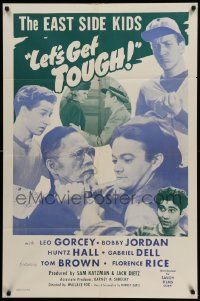 5b515 LET'S GET TOUGH 1sh R49 images of the East Side Kids, Leo Gorcey, Huntz Hall!