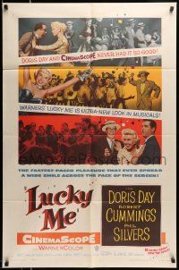 5b550 LUCKY ME 1sh '54 sexy Doris Day never had it so good, Robert Cummings, Phil Silvers