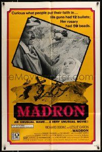 5b554 MADRON 1sh '70 tough guy cowboy Richard Boone & pretty nun Leslie Caron!