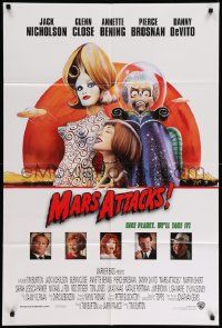 5b596 MARS ATTACKS! int'l 1sh '96 directed by Tim Burton, wacky sci-fi art by Philip Castle!