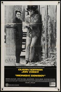 5b610 MIDNIGHT COWBOY 1sh '69 Dustin Hoffman, Jon Voight, John Schlesinger classic, x-rated !