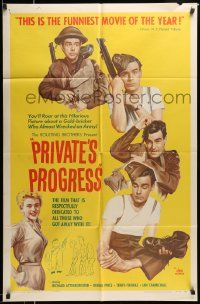 5b783 PRIVATE'S PROGRESS 1sh '56 John Boulting directed, Richard Attenborough, Dennis Price