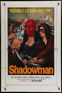 5b850 SHADOWMAN 1sh '75 Nuits rouges, art from wacky Georges Franju mystery!