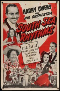 5b879 SOUTH SEA RHYTHMS 1sh '43 Jean Yarbrough, Harry Owens and his Orchestra, Hilo Hattie!