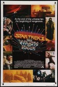 5b886 STAR TREK II 1sh '82 The Wrath of Khan, Leonard Nimoy, William Shatner, sci-fi sequel!