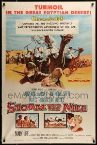 5b892 STORM OVER THE NILE 1sh '56 Laurence Harvey, turmoil in the great Egyptian desert!