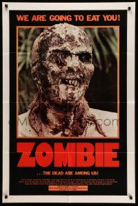 5b997 ZOMBIE 1sh '80 Zombi 2, Lucio Fulci classic, gross c/u of undead, we are going to eat you!
