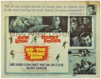 5c014 ALL THE YOUNG MEN TC '60 Alan Ladd & Sidney Poitier deal with race relations in Korean War