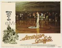 5c530 AMERICAN GRAFFITI LC #6 '73 George Lucas teen classic, Ron Howard dancing in school gym!