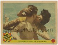 5c535 ANDY HARDY'S DOUBLE LIFE LC '42 Mickey Rooney & sexy Esther Williams kissing underwater!