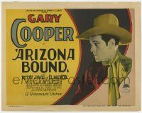 5c024 ARIZONA BOUND TC '27 great profile c/u of cowboy Gary Cooper in his very 1st starring role!