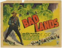 5c029 BAD LANDS TC '39 Robert Barrat, cool artwork of cowboys & Native American Indians!