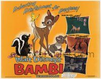 5c031 BAMBI TC R66 Walt Disney cartoon deer classic, great art with Thumper & Flower!