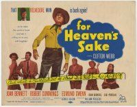 5c137 FOR HEAVEN'S SAKE TC '50 Clifton Webb as cowboy Mr. Belvedere, Joan Bennett, Bob Cummings!