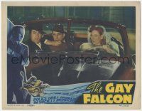 5c674 GAY FALCON LC '41 George Sanders w/ Allen Jenkins & Wendy Barrie driving convertible!