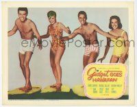 5c682 GIDGET GOES HAWAIIAN LC '61 best image of top four stars posing in swimsuits on surfboards!