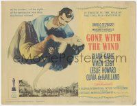 5c165 GONE WITH THE WIND TC R61 art of Clark Gable carrying Vivien Leigh over burning Atlanta!