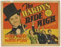 5c185 HARDYS RIDE HIGH TC '39 Lewis Stone & family stare at millionaire playboy Mickey Rooney!