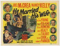 5c191 HE MARRIED HIS WIFE TC '39 Joel McCrea tries to keep ex-wife from new suitor!