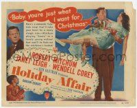 5c204 HOLIDAY AFFAIR TC '49 sexy Janet Leigh is just what Robert Mitchum wants for Christmas!