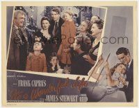 5c719 IT'S A WONDERFUL LIFE LC R55 James Stewart, Donna Reed, kids & Thomas Mitchell at climax!