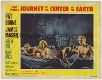 5c726 JOURNEY TO THE CENTER OF THE EARTH LC #6 '59 Mason, Boone, Dahl & Ronson at film's climax!