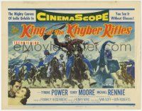 5c227 KING OF THE KHYBER RIFLES TC '54 art of British soldier Tyrone Power on horse leading army!