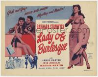 5c231 LADY OF BURLESQUE TC R52 sexy Barbara Stanwyck as Gypsy Rose Lee-like stripper!