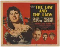 5c235 LAW & THE LADY TC '51 art of Greer Garson w/jeweled necklace, Michael Wilding, Fernando Lamas