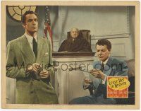 5c741 LEAVE HER TO HEAVEN LC '45 judge watches Vincent Price question Cornel Wilde on the stand!