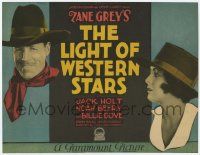 5c239 LIGHT OF WESTERN STARS TC '25 Zane Grey, great image of Jack Holt & pretty Billie Dove!
