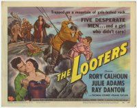 5c242 LOOTERS TC '55 Rory Calhoun and Julie Adams trapped on mountain, a girl who didn't care!