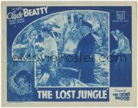 5c754 LOST JUNGLE chapter 8 LC '34 animal trainer Clyde Beatty in jungle serial, The Lion's Brood!