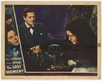 5c755 LOST MOMENT LC #7 '47 great image of Bob Cummings talking to aged Agnes Moorehead!