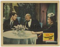5c757 MAGNIFICENT DOPE LC '42 Lynn Bari smiles at Henry Fonda & George Barbier talking at table!