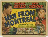 5c248 MAN FROM MONTREAL TC '39 Canadian Mounties Richard Arlen & Andy Devine save the day!