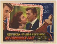 5c784 MY FORBIDDEN PAST LC #5 '51 best romantic close up of sexy Ava Gardner & Robert Mitchum!