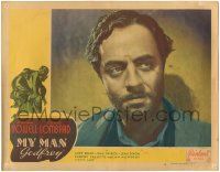 5c785 MY MAN GODFREY LC #4 R48 super close up of lost man turned suave butler William Powell!