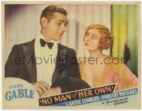 5c797 NO MAN OF HER OWN LC '32 great c/u of Clark Gable in tuxedo staring at Dorothy Mackaill!