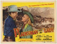 5c303 PLAINSMAN & THE LADY TC '46 great c/u of Wild Bill Elliott & Vera Ralston, Pony Express!