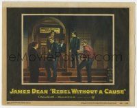 5c845 REBEL WITHOUT A CAUSE LC #6 '55 James Dean, Hopper, Grinnage & Mazzola at police station!