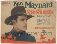 5c320 RED RAIDERS TC '27 wonderful close up of Ken Maynard in uniform + cowboy silhouette art!