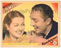 5c846 RENDEZVOUS LC '35 William Powell wants to tell Rosalind Russell why he is in love with her!