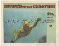 5c849 REVENGE OF THE CREATURE LC #4 '55 wonderful close up of the monster swimming underwater!
